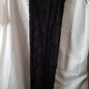 Vintage Lace Beaded and Sequined Black Pants